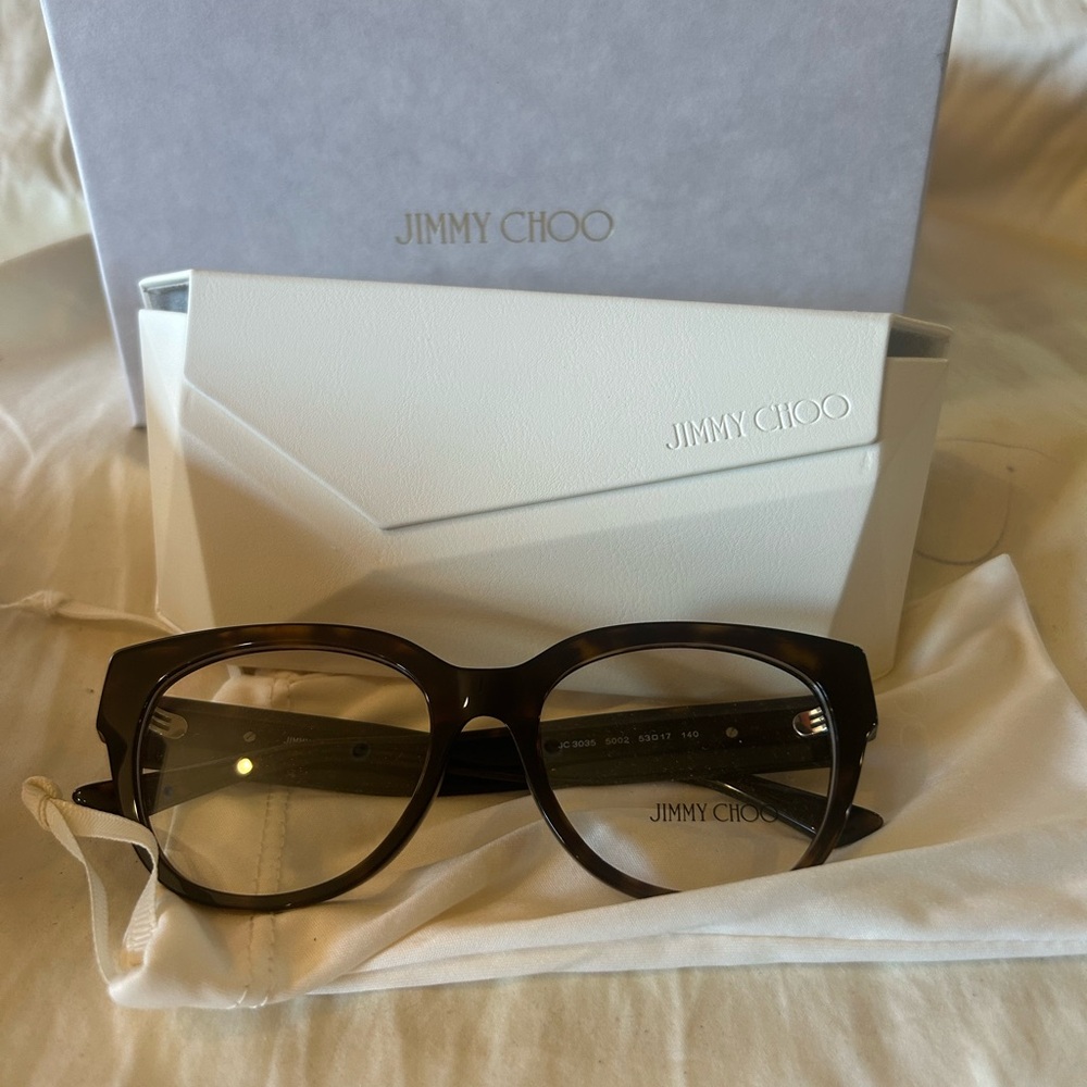 NEW JIMMY CHOO JC3035 5002 Havana Eyeglasses Frame 53-17